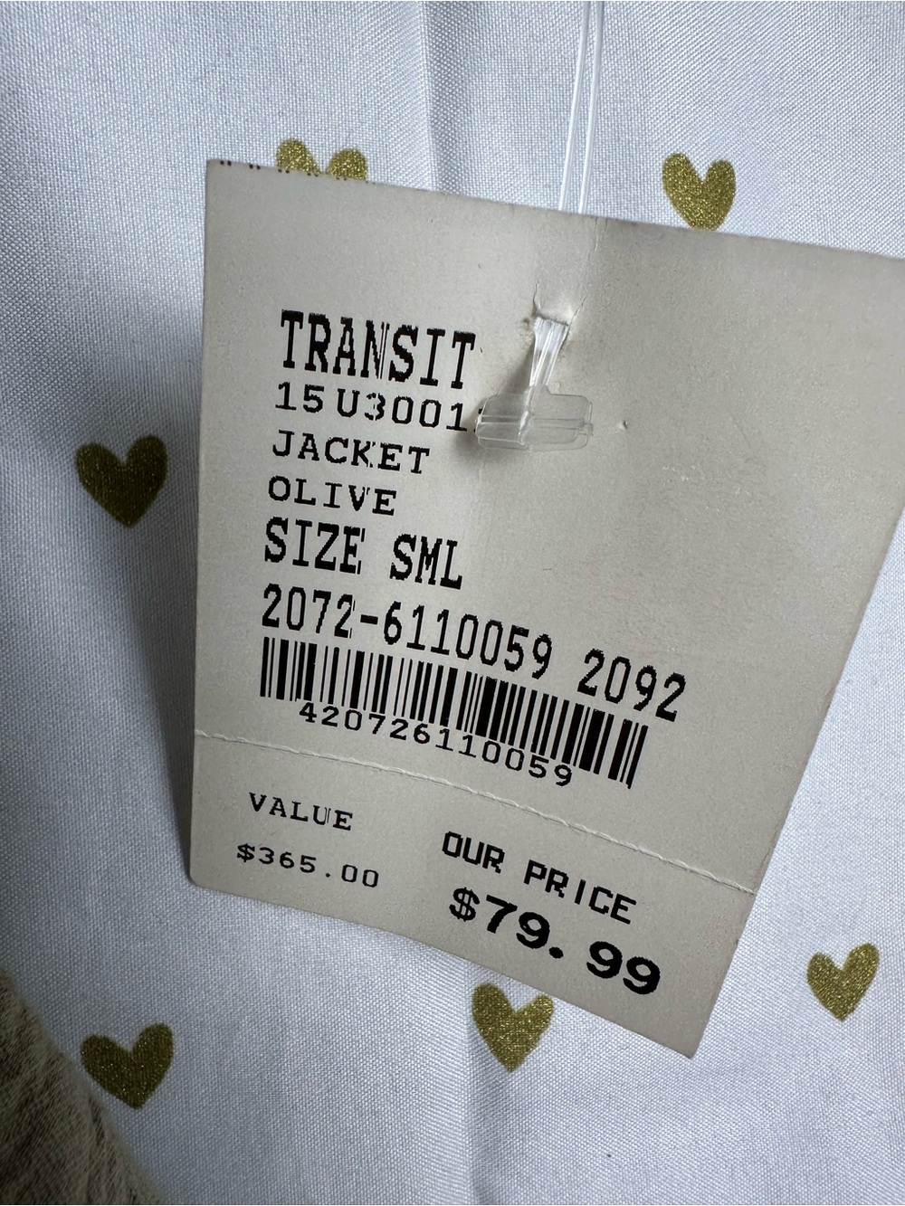 NWT Transit Par Such Olive Green Textured Button Snap Shirt Top S Small - Picture 3 of 8